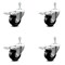 Service Caster 3 Inch Phenolic Swivel 10mm Threaded Stem Caster Set with Total Lock Brake SCC-TSTTL20S314-PHR-M1015-4 - alternate 2